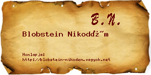 Blobstein Nikodém névjegykártya